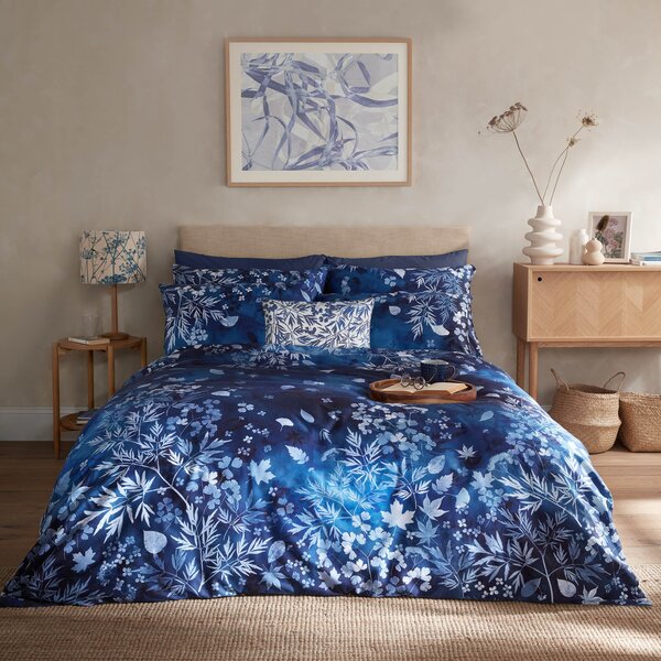 Clarissa Husle Cyanotype Duvet Cover Bedding Set Ink Blue