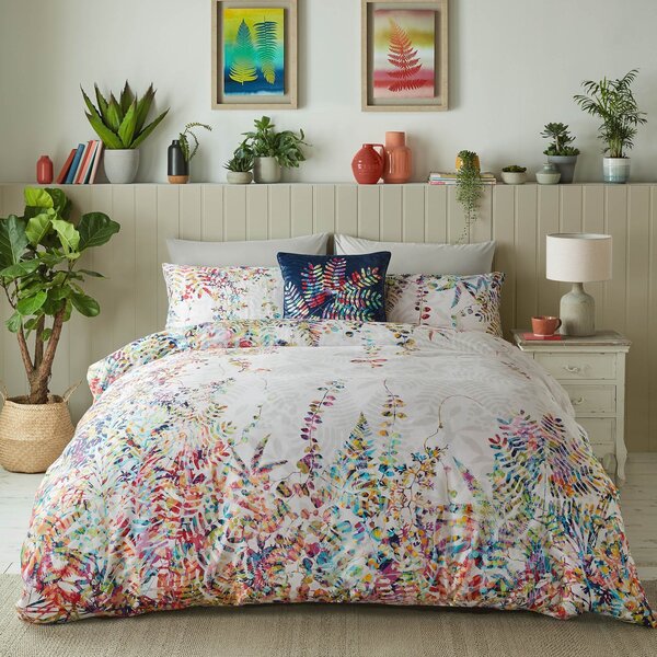 Clarissa Husle Cascading Kaleidoscope Duvet Cover Bedding Set Rainbow