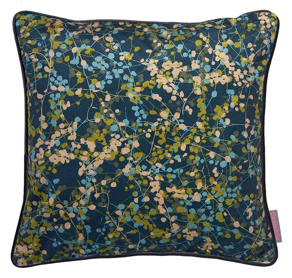 Clarissa Husle Maidenhair Vine 43cm x 43cm Filled Cushion French Navy