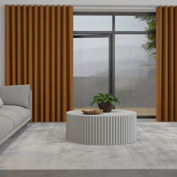 Positano Made To Measure Curtains - Wave Rust + FREE Track