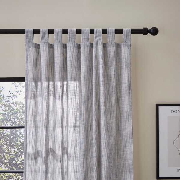 Hendrik Tab Top Unlined Curtain Grey