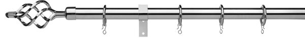 Universal Cage 19mm Extendable Curtain Pole Chrome