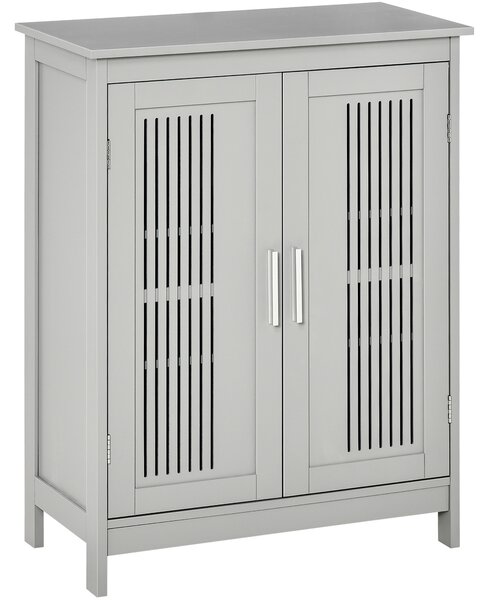Kleankin Modern Bathroom Floor Cabinet - Grey