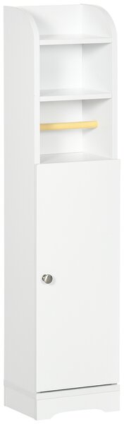 Kleankin Multi-Storage Narrow Bathroom Cabinet - White