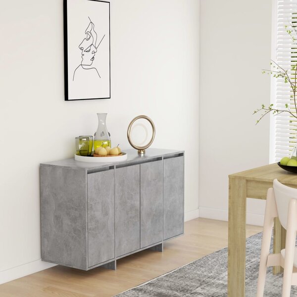 Sideboard Concrete Grey 120x41x75 cm Engineered Wood