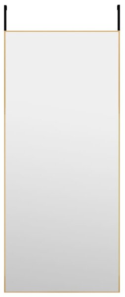 Door Mirror Gold 40x100 cm Glass and Aluminium