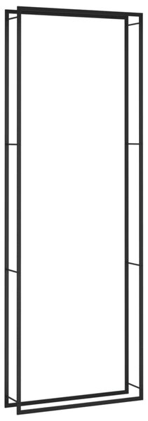 Firewood Rack Matt Black 110x28x312 cm Steel