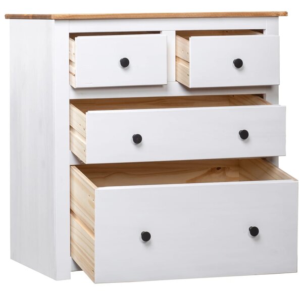 Sideboard White 80x40x83 cm Pinewood Panama Range