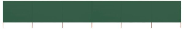 6-panel Wind Screen Fabric 800x80 cm Green