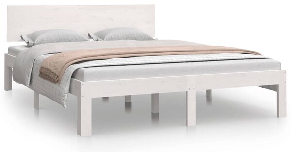 Bed Frame without Mattress White 150x200cm King Size