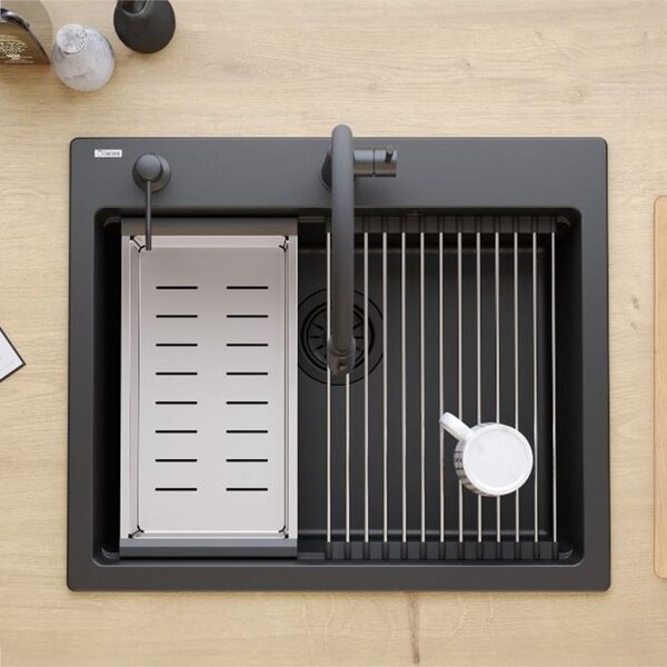 Granite sink KURT 110 WORKSTATION Black