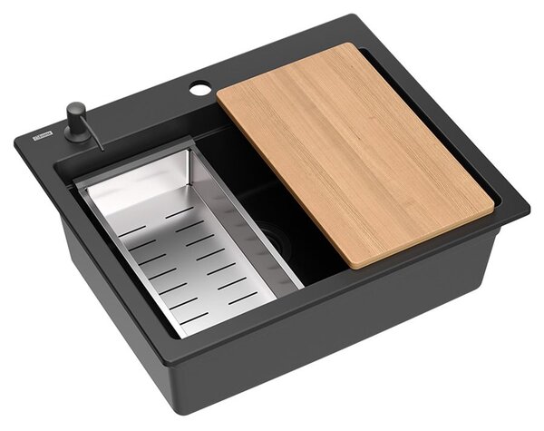 Granite sink KURT 110 WORKSTATION Black