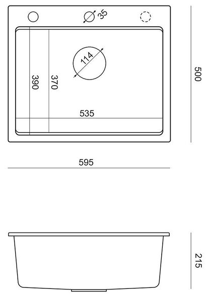 Granite sink KURT 110 WORKSTATION BEIGE