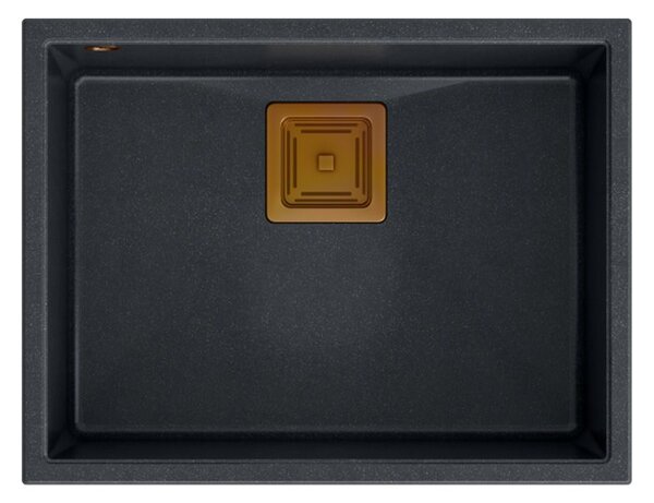 Granite sink DAVID 50 Black Metallic