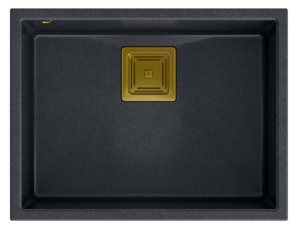 Granite sink DAVID 50 Black Metallic