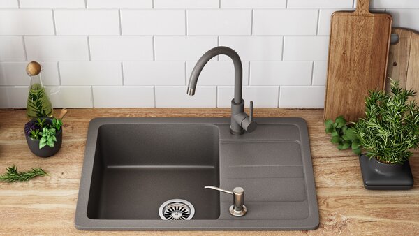 Sinks granit Nils Grey set 5in1