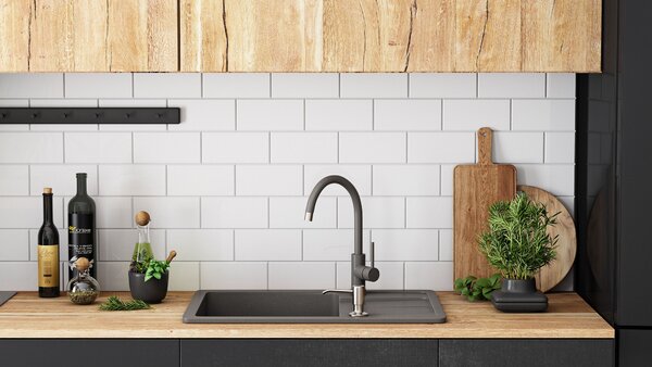 Sinks granit Nils Grey set 5in1
