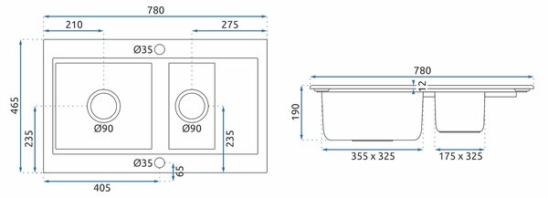 Sinks Fox black