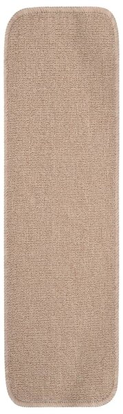 Anti Slip Stair Mats 15 pcs 75x20 cm Beige Rectangular