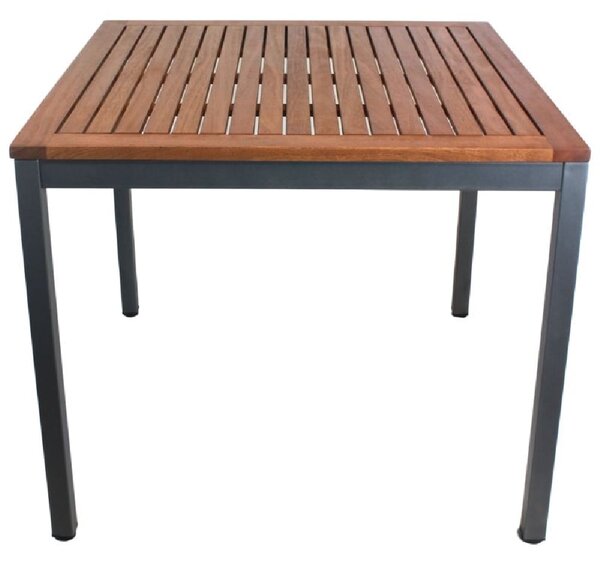 Dylan Wooden Square Dining Table In Brown And Black
