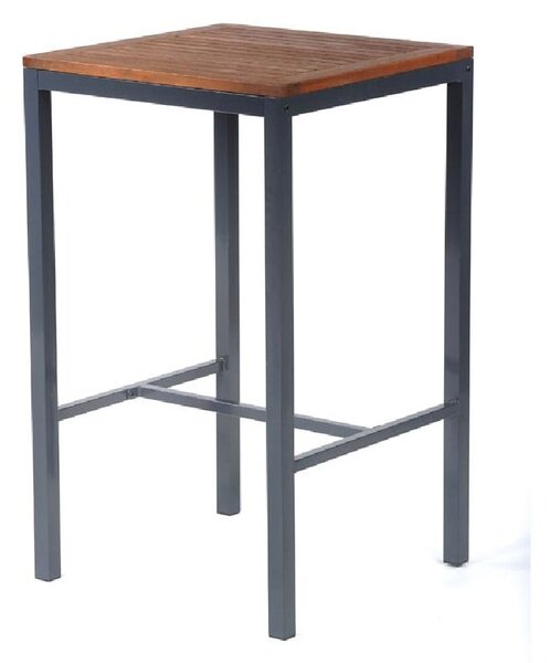 Dylan Wooden Square Bar Table In Brown And Black