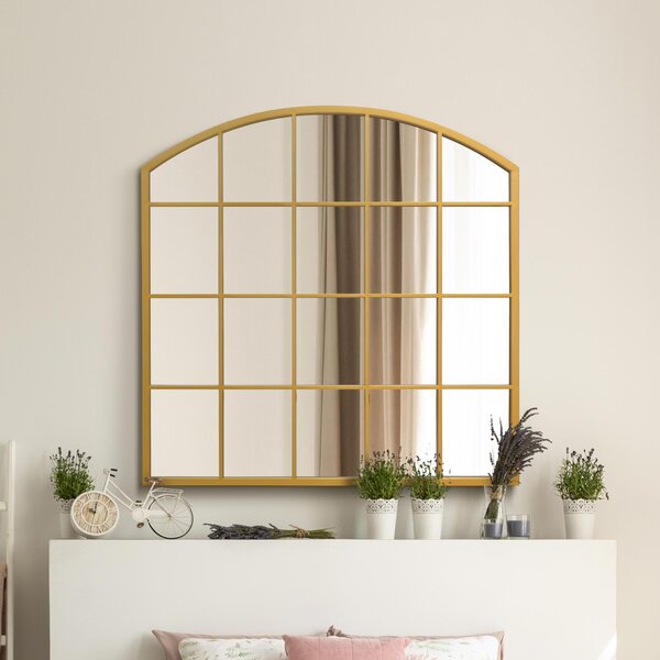 Arcus Window Arched Full Length Wall Mirror Gold