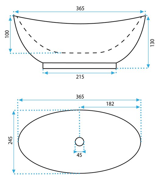Countertop washbasin Rea Kate 36