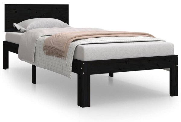 Bed Frame without Mattress Black 75x190cm Small Single