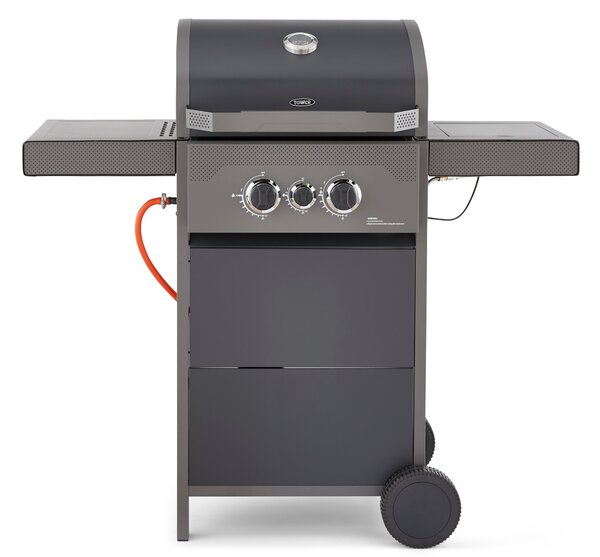 Tower Stealth 2000 Two Burner Gas BBQ, Black Steel