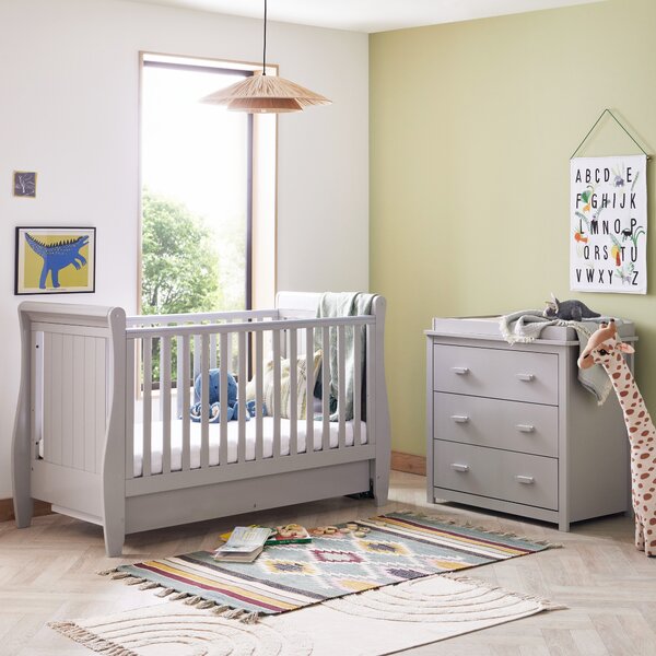 Babymore Stella 2 Piece Nursery Furniture Set Grey