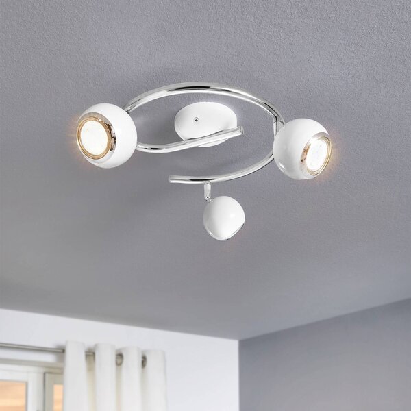 EGLO Bimeda LED Semi Flush Ceiling Light White