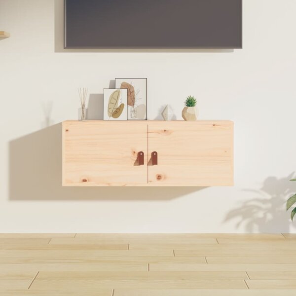 Wall Cabinet 80x30x30 cm Solid Wood Pine