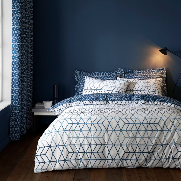 Henri Blue Duvet Cover & Pillowcase Set Pacific Blue