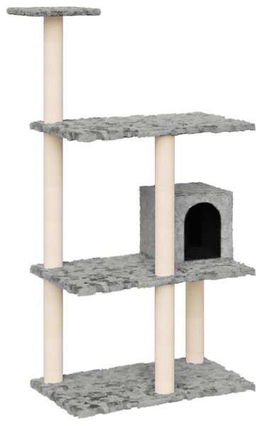 Cat Tree with Sisal Scratching Posts Light Grey 119 cm