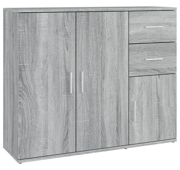 Sideboard Grey Sonoma 91x29.5x75 cm Engineered Wood