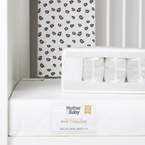 Mother&Baby White Gold Hypoallergenic Pocket Sprung Mattress White