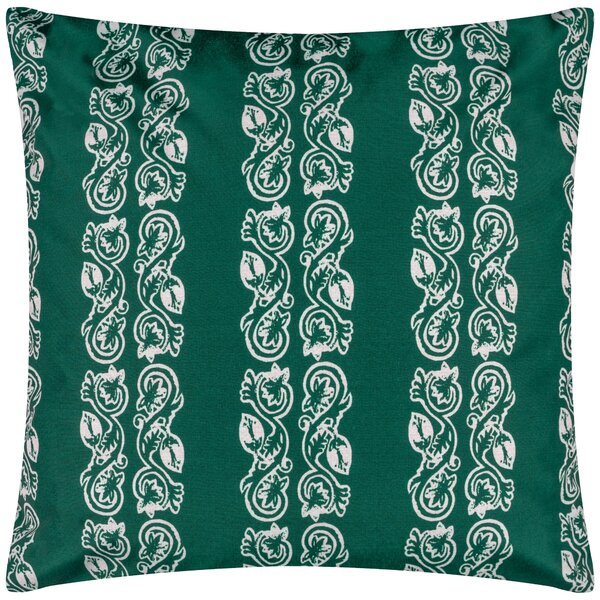 Paoletti Kalindi Stripe Large Outdoor Cushion Teal (Green)