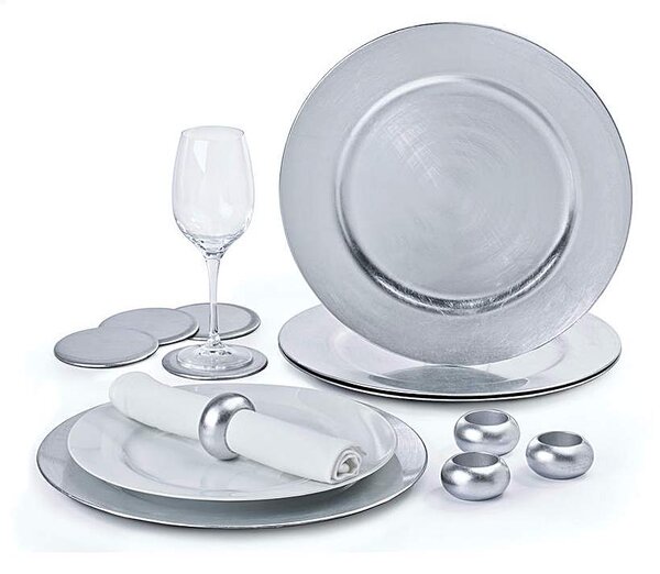 Charger Plate Set of 12 Silver