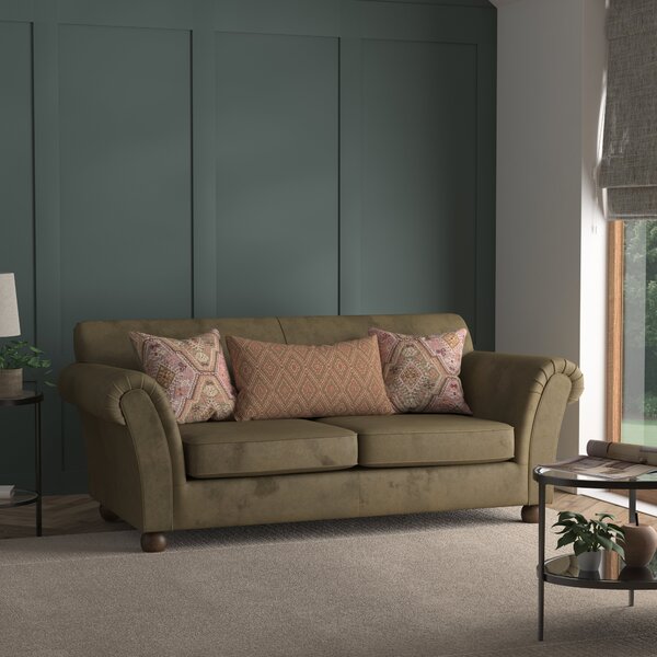 Angus Faux Leather 2 Seater Sofa Green