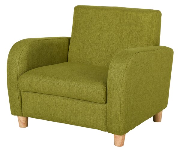 HOMCOM Children Armchair Mini Sofa Wood Frame Anti-Slip Legs High Back, Cat Scratch Resistant Aosom UK