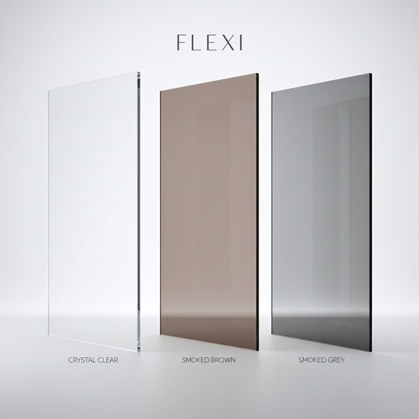 Shower screen Rea Flexi Brown / Brush Copper 100