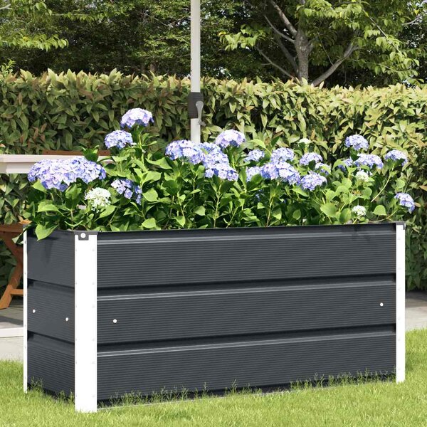 Modenza 100 x 45cm Garden Steel Planter In Anthracite