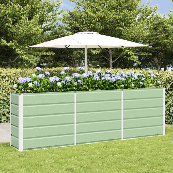 Modenza 240 x 75cm Garden Steel Planter In Green