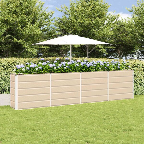 Modenza 320 x 75cm Garden Steel Planter In Ivory