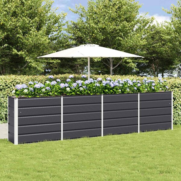 Modenza 320 x 75cm Garden Steel Planter In Anthracite