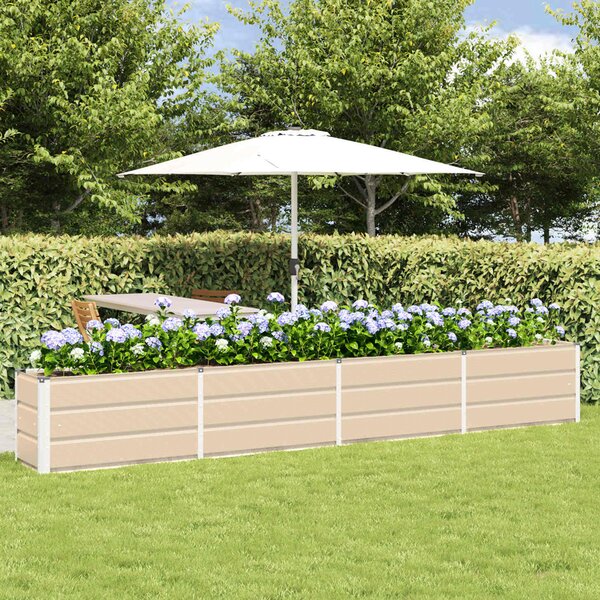 Modenza 320 x 45cm Garden Steel Planter In Ivory