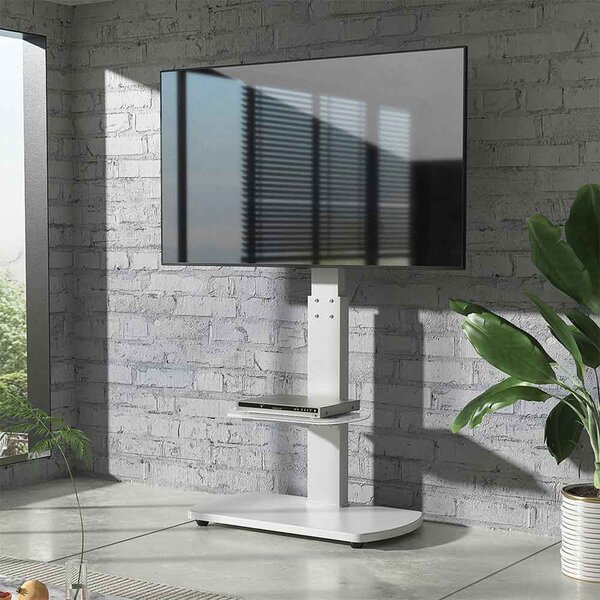 Angleton Wooden Pedestal TV stand - White