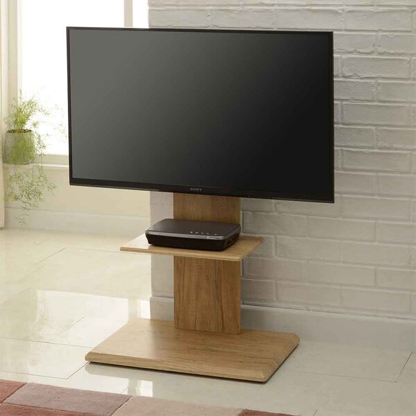 Angleton Small Wooden Pedestal TV Stand - Oak