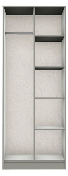 Hudson Tall Open Shelf Unit Combination Wardrobe in Grey White Black or Olive | Roseland Furniture