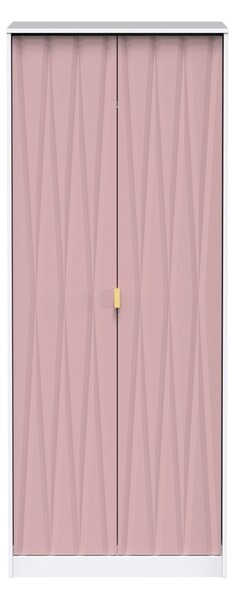 Geo Contemporary Chic Panelled 2 Door Double Wardrobe | Roseland Furniture